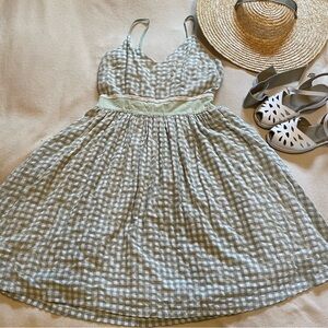 Sage green Gingham sundress